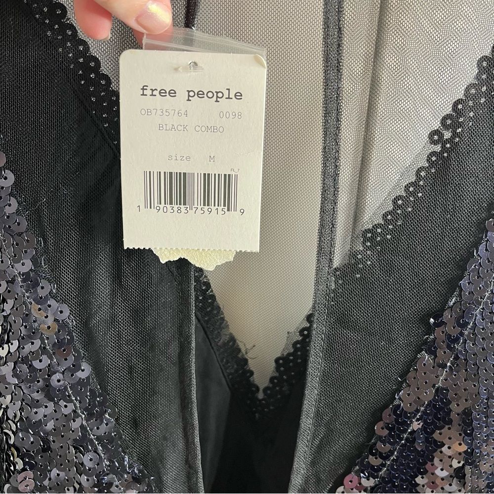 Free People Black Sequin Mini Dress - Picture 15 of 16